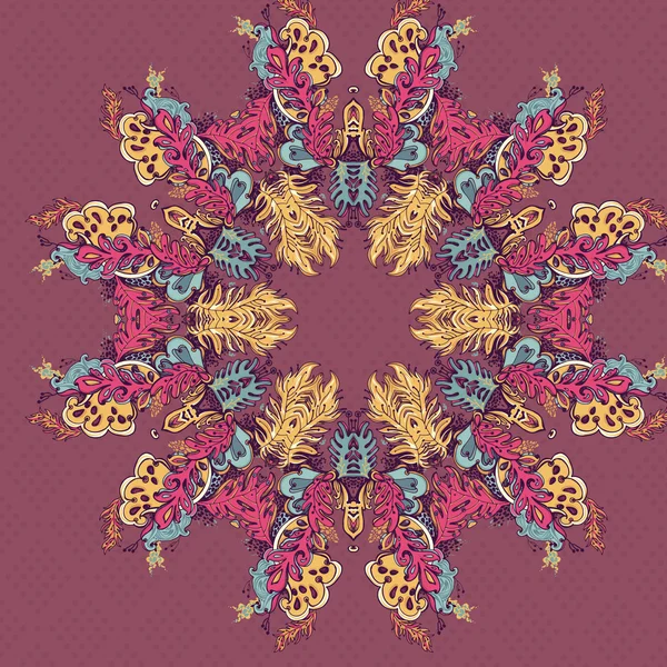 Rundes Ornament florales Muster — Stockvektor