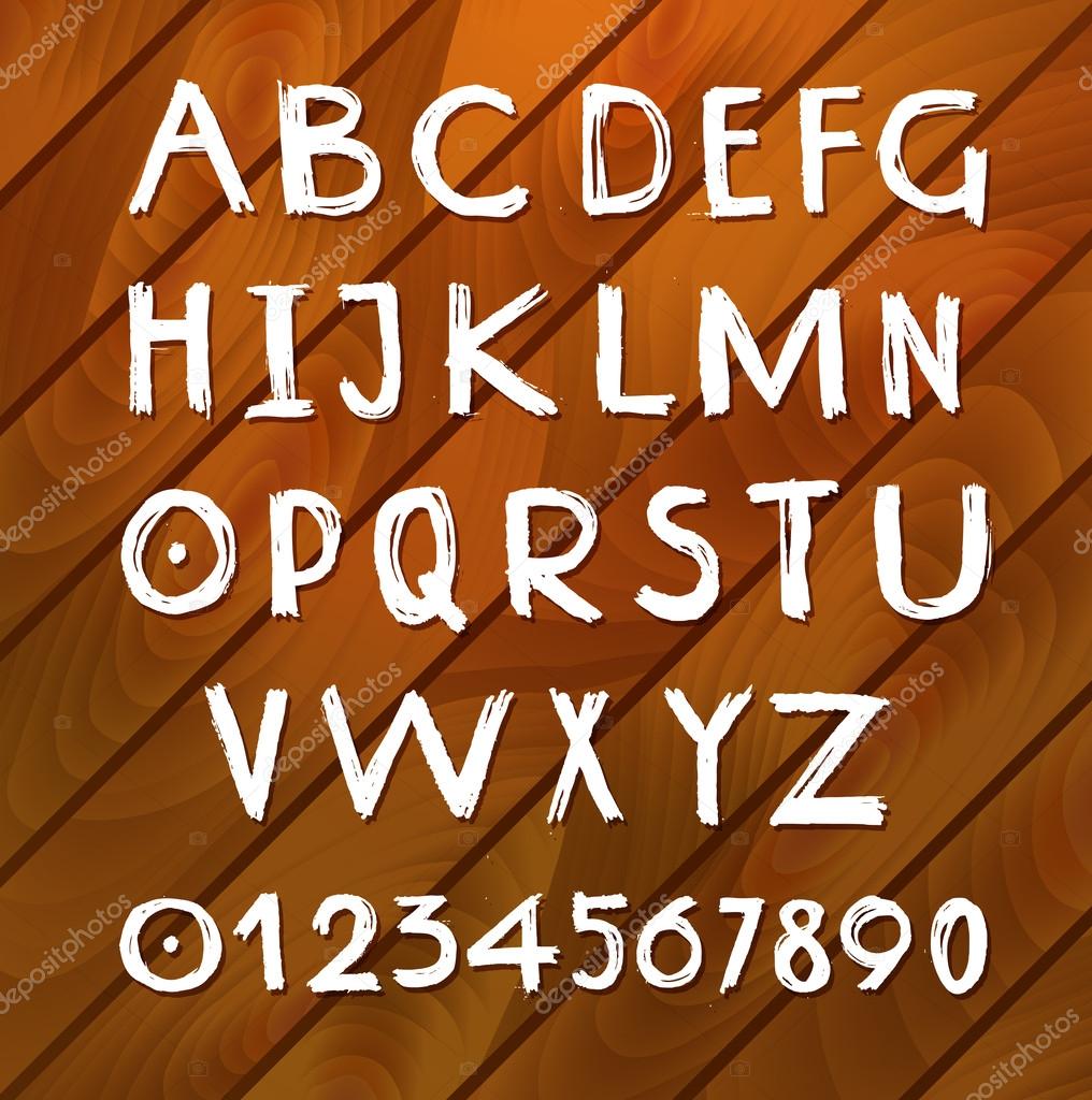 Handmade english alphabet