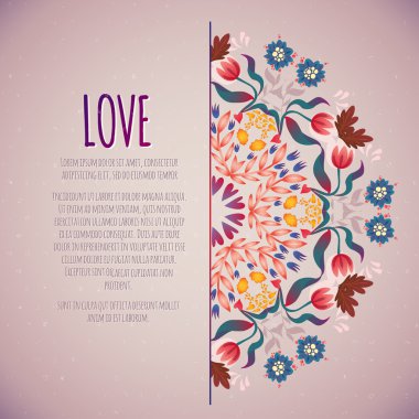 Çiçekli tebrik kartı