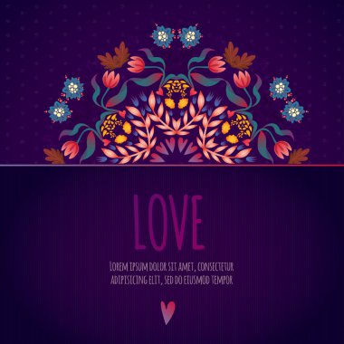 Çiçekli tebrik kartı