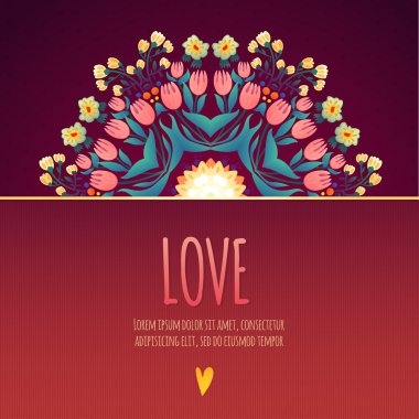 Antika arka plan üzerinde yuvarlak oryantal desen.