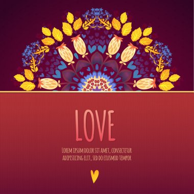 Antika arka plan üzerinde yuvarlak oryantal desen.