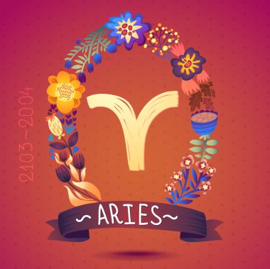 Çiçek çelenk içinde koç üye