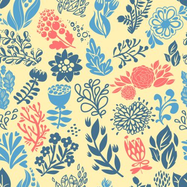 Çiçekler pürüzsüz desen