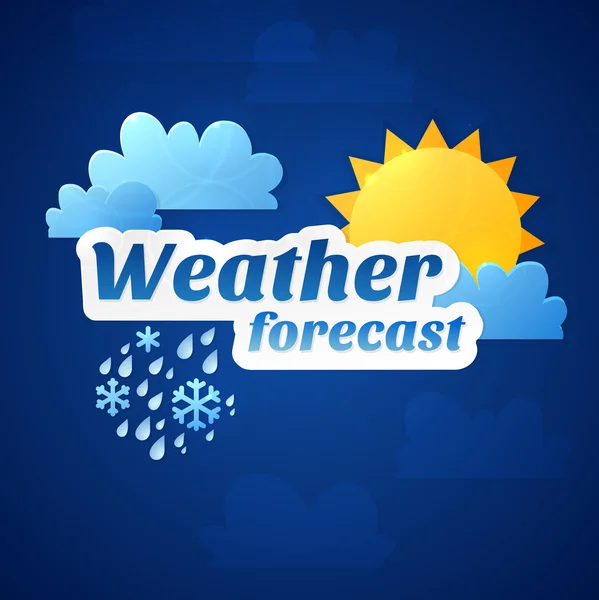 Prévisions météorologiques de TV ou web — Image vectorielle