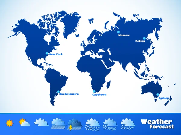 Prévisions météorologiques — Image vectorielle