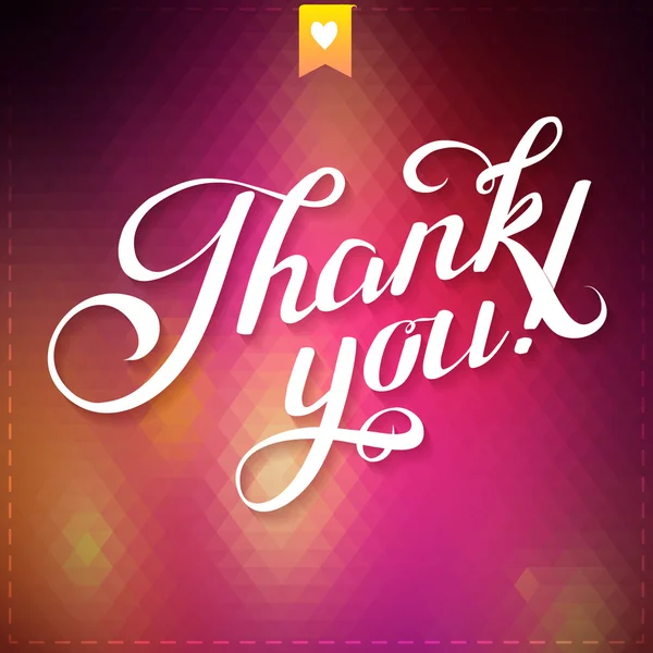 Thank You card — Stock Vector