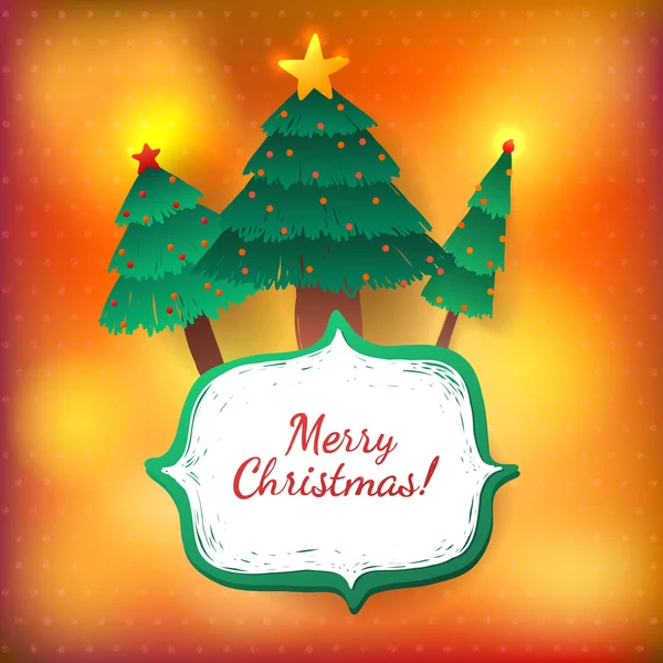 Christmas tree Greeting Card — Stock Vector