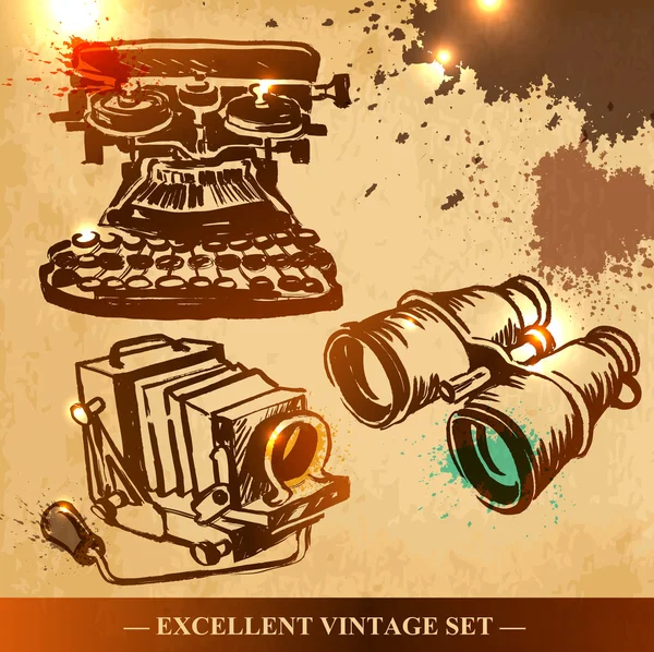 Set of vintage elements — Stock Vector