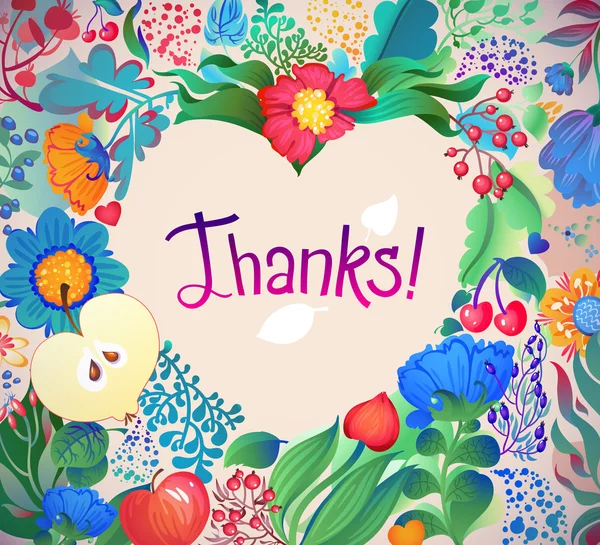 Thank you card — Stock Vector