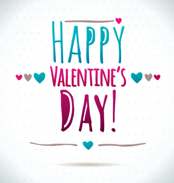 Feliz tarjeta de felicitación de San Valentín — Vector de stock