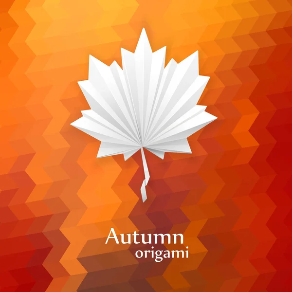 Höst löv origami — Stock vektor