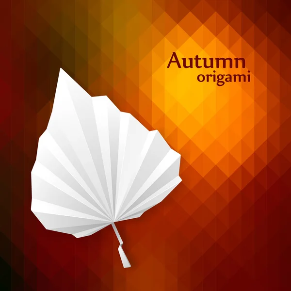 Autumn leaf origami — Stock Vector