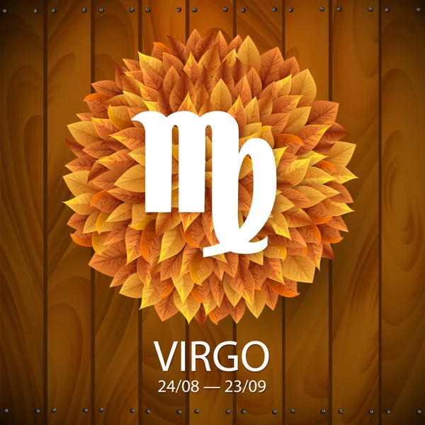 Virgo horoscope white sign — Stock Vector