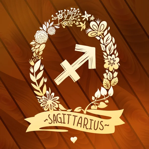 Zodiac sign Sagittarius — Stock Vector