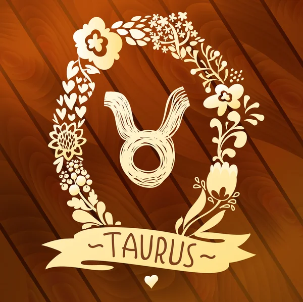 Znamení zvěrokruhu taurus — Stockový vektor