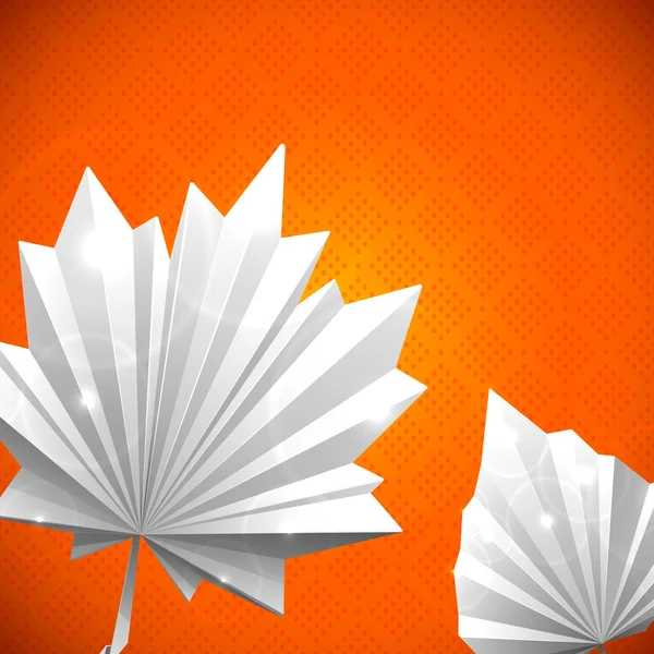 Autumn leaf origami set — Stock Vector