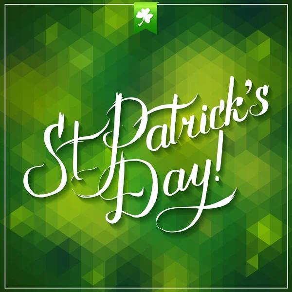 Saint Patrick's Day tło typograficzne — Wektor stockowy
