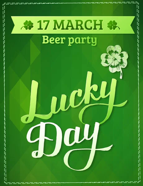 Saint Patrick Day Card — Stock Vector