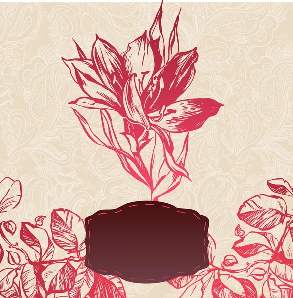 Fondo lirio floral — Vector de stock