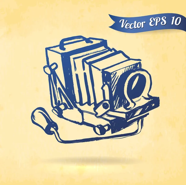 Vintage photo camera — Stock Vector