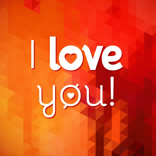 I LOVE YOU card — Stock Vector