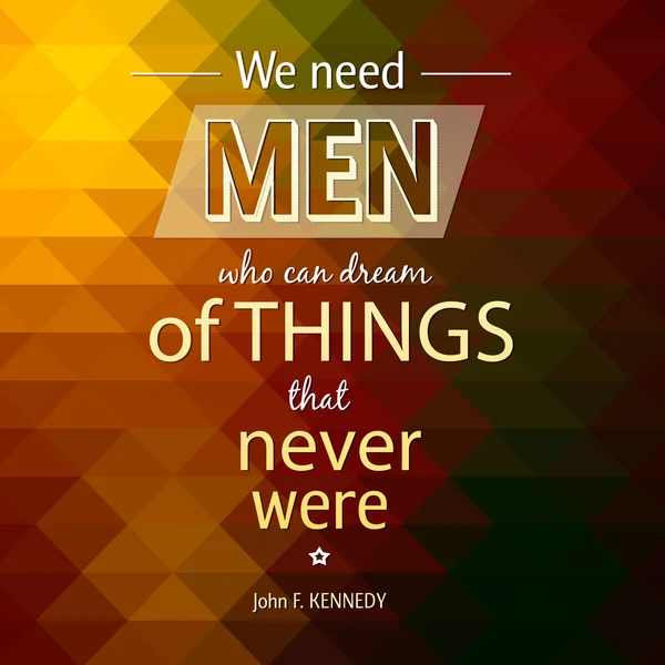Цитата Джона Ф. Кеннеди — стоковый вектор
