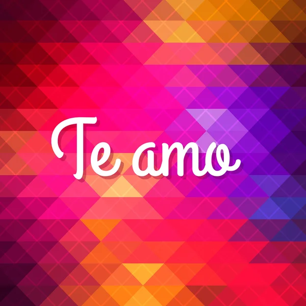 Te Amo belettering — Stockvector