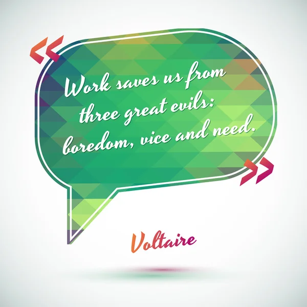 Quote of Voltaire — Stock Vector