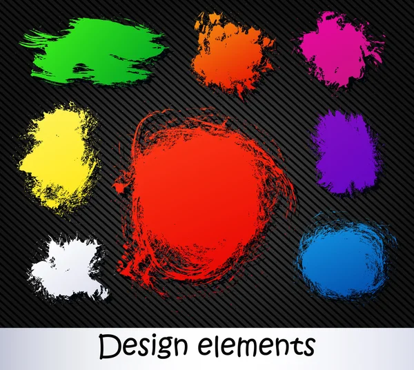 Color splashes set Royalty Free Stock Vectors