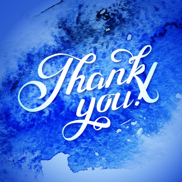 Thank you blue card — Stock Vector