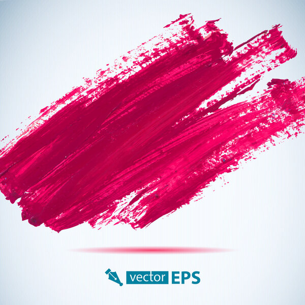 Векторные акриловые розовые чернила. Мазок кистью по текстуре бумаги. Сухие мазки кистью. Абстрактная композиция для элементов дизайна
