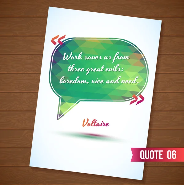 Wisdom quote card on wood background — Stock Vector