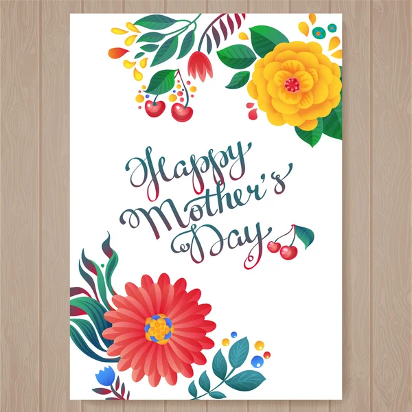 Happy Mother'S Day card — Stock Vector