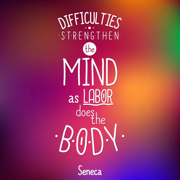 Typographical quote of Seneca — Stock Vector