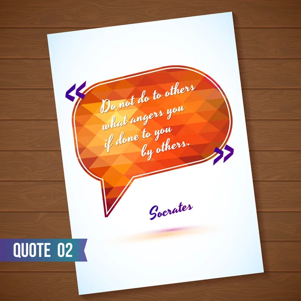 Wisdom quote card on wood background — Stock Vector