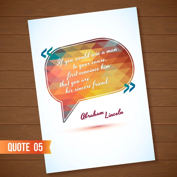 Wisdom quote card on wood background — Stock Vector