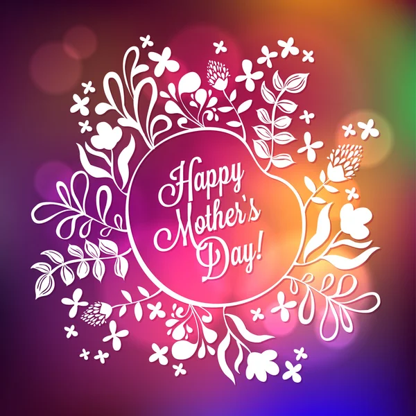 Wenskaart Happy Mother's Day — Stockvector