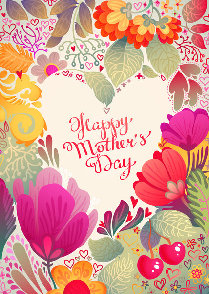 Happy mother's day lettering