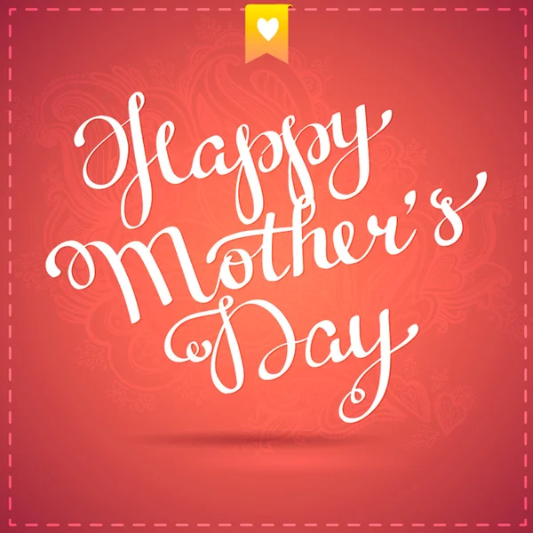 Happy mothers day lettering — Stock Vector