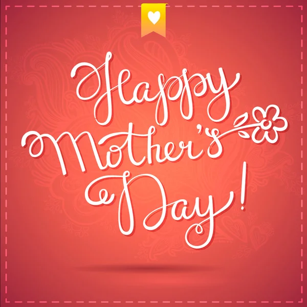 Happy mothers day lettering — Stock Vector