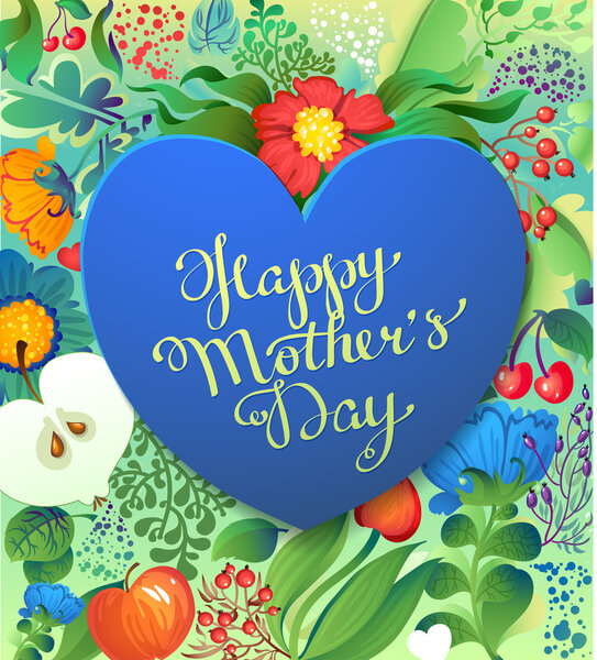 Happy mother's day lettering