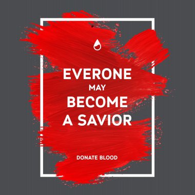 Donate blood motivation information poster. clipart
