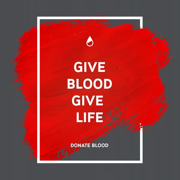 Donate blood motivation information poster. — Stock Vector