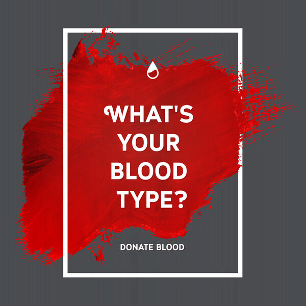 Donate blood motivation information poster.