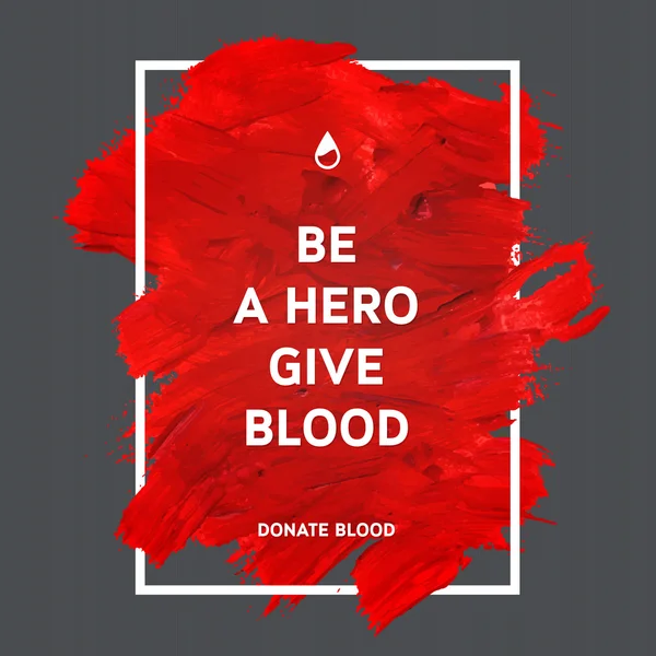 Donate blood motivation information poster. — Stock Vector