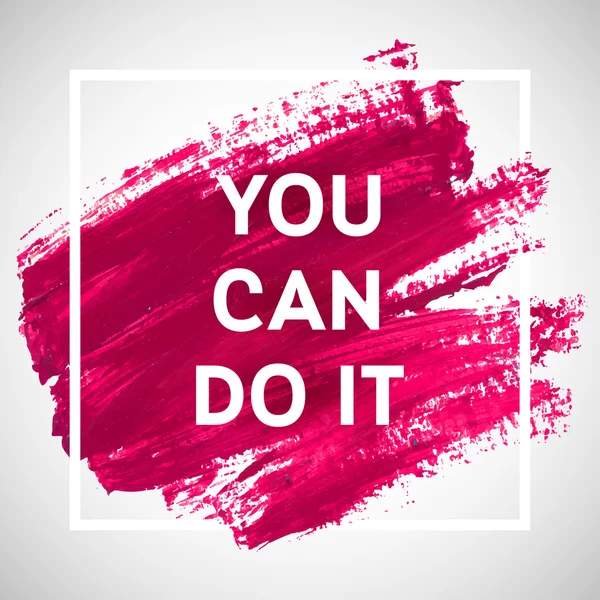 You Can Do It lettering — Stock Vector