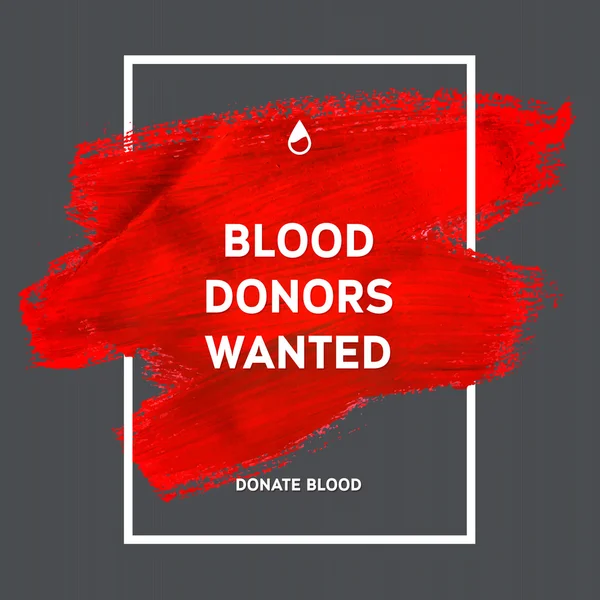 Donar sangre motivación información cartel . — Vector de stock