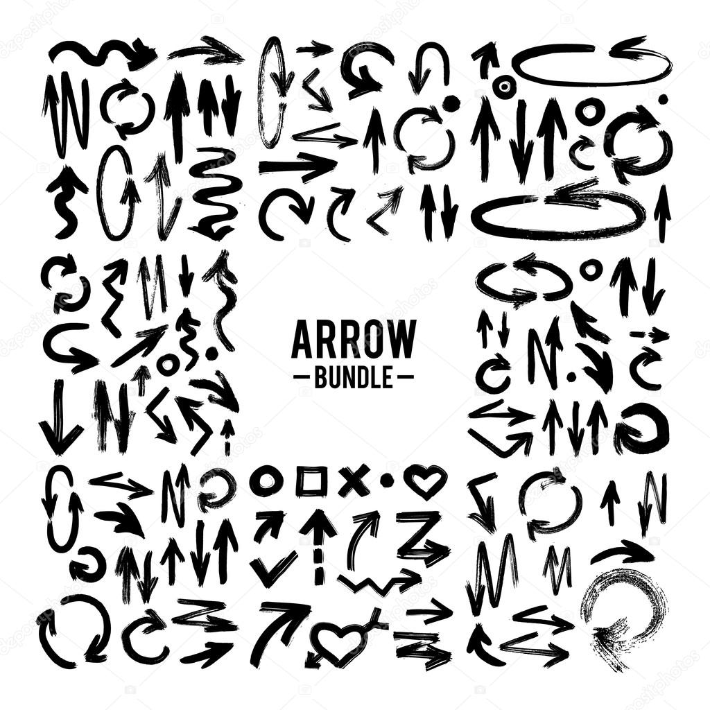 brush stroke arrows collection