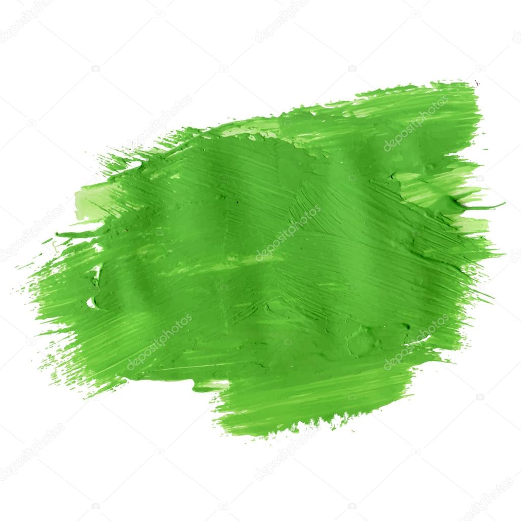 Green acrylic brush strokes